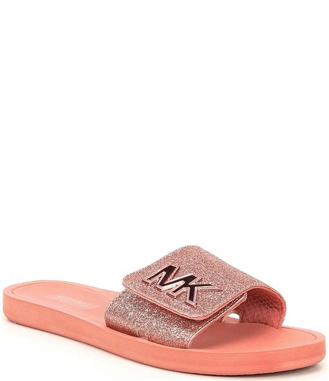 michael kors sparkly slides|Michael Kors slip on sandals.